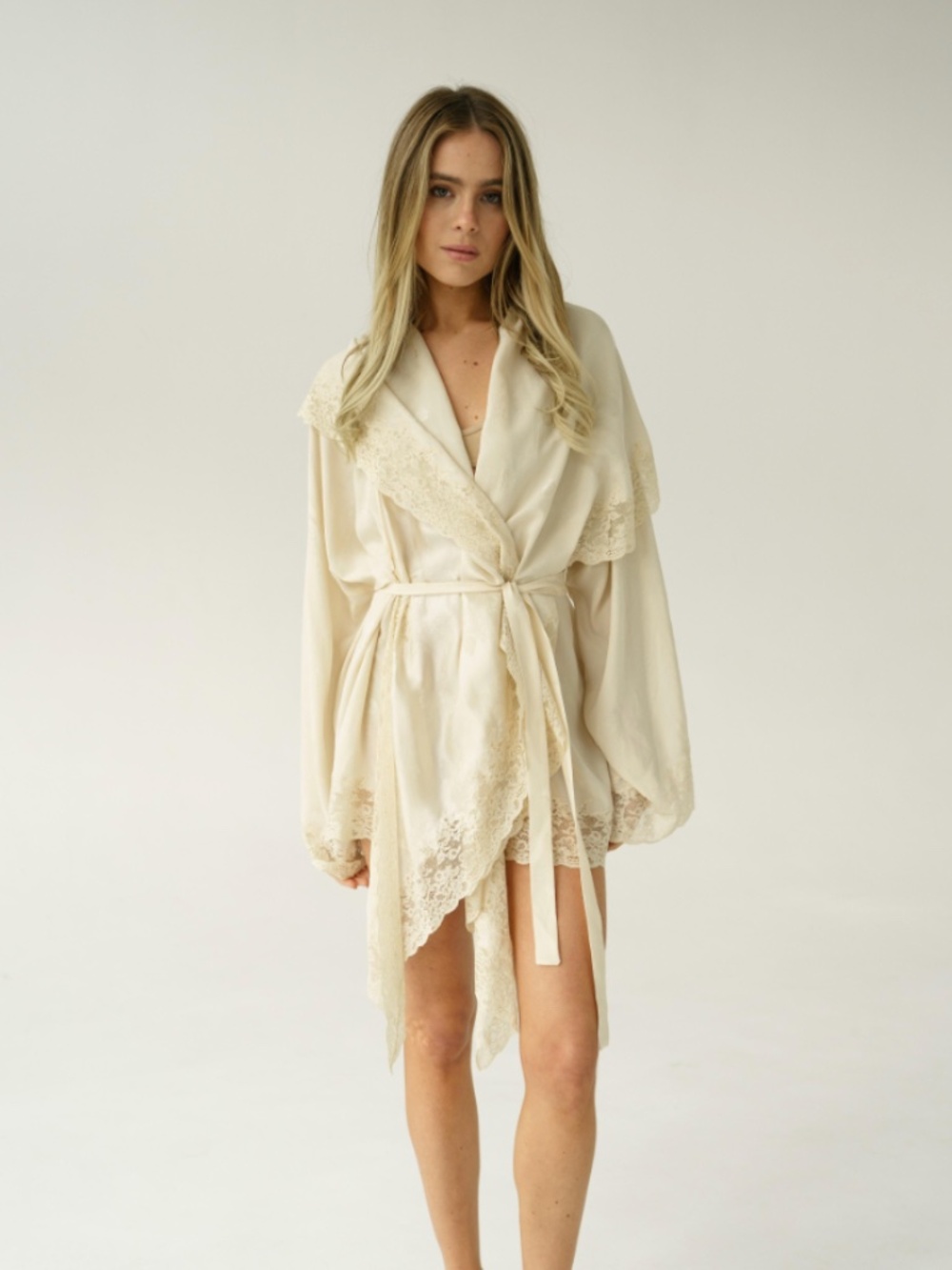 SS 1998 Christian Dior by John Galliano Lace Silk Robe